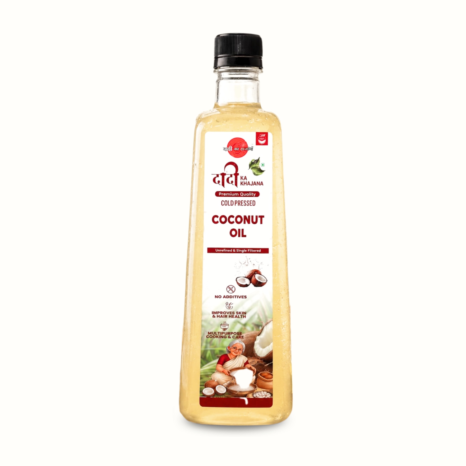 100% Pure Cold Pressed Coconut Oil - Dadi Ka Khajana