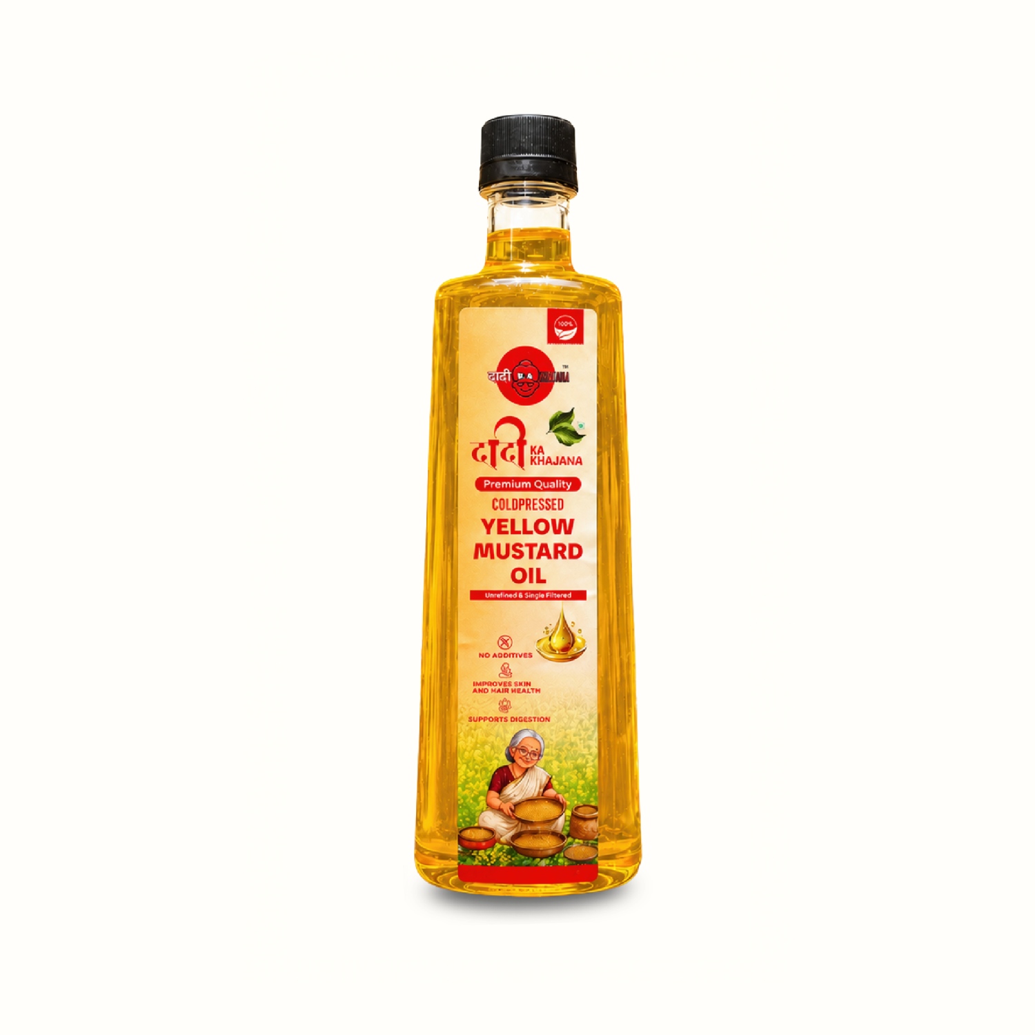 Premium Cold Pressed Yellow Mustard Oil - Dadi Ka Khajana